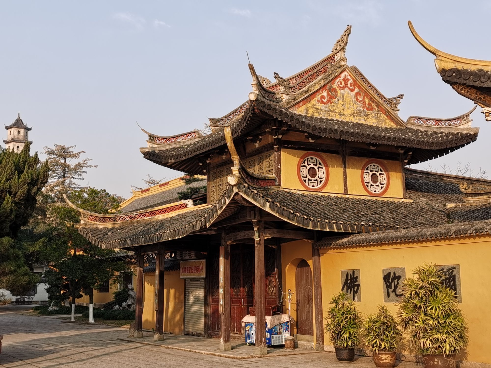 温州江心寺,王十朋撰书千古名联(2021.1.16.摄于.